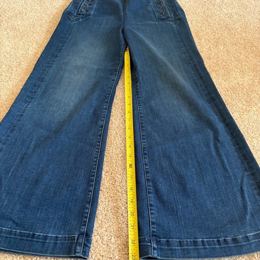 Mother sailor high rise crop ankle fray denim (30) - Picture 4 of 8